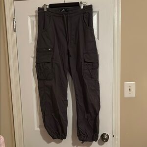 Hollister Black Cargo Pants Relaxed Fit